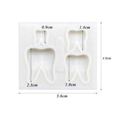 Molde Silicona Muelas Mini x 4